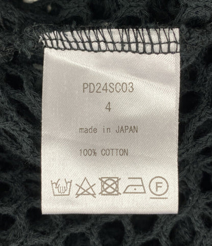 el conductorH コンダクター メッシュニット COTTON LACEUP LONG SLEEVE MESH TOP 24SS メンズ SIZE 4