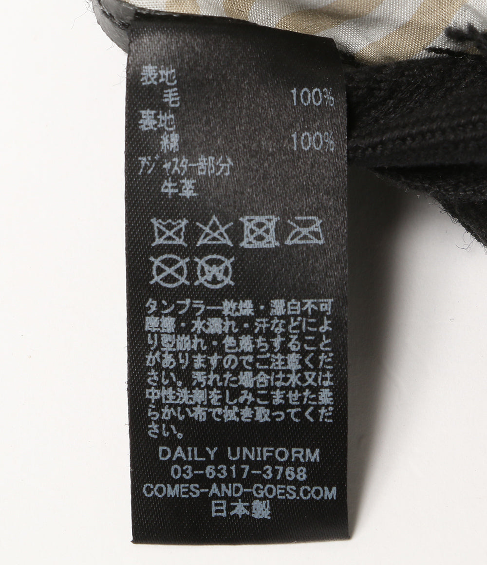 COMESANDGOES スタンダードキャップ ウール ブラック レディース カムズアンドゴーズ