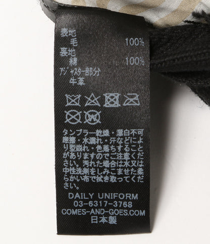 COMESANDGOES スタンダードキャップ ウール ブラック レディース カムズアンドゴーズ