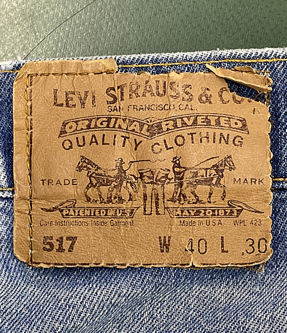 LEVI'S デニムパンツ ● 517 BLUE USA製 リメイク W37程度 90s Re-517 メンズ SIZE 40 リーバイス