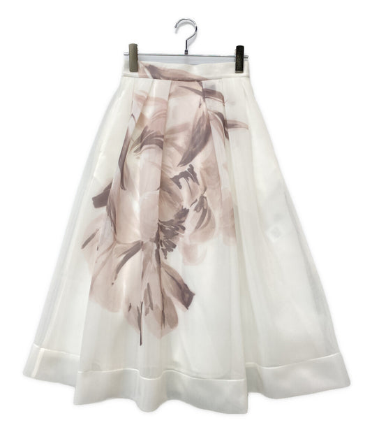 美品 CELFORD 大花柄ダブルラッセルボリュームスカート CWFS232066 レディース SIZE 36 セルフォード