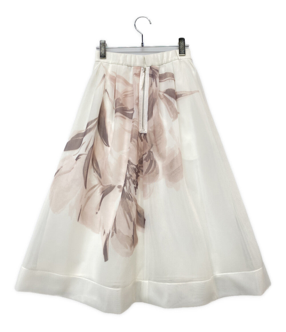 美品 CELFORD 大花柄ダブルラッセルボリュームスカート CWFS232066 レディース SIZE 36 セルフォード