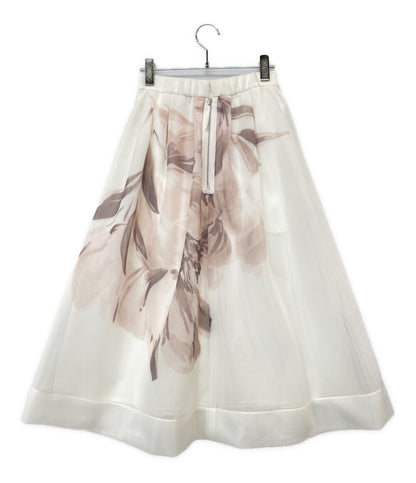 美品 CELFORD 大花柄ダブルラッセルボリュームスカート CWFS232066 レディース SIZE 36 セルフォード