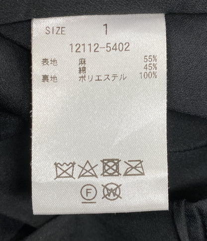 CLANE ワンピース リネン BLK 12112-5402 レディース SIZE 1 クラネ