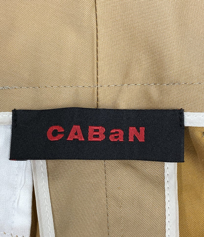 CABaN コットンギャバジン 1タックストレートテーパードパンツ メンズ SIZE L キャバン