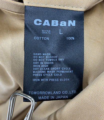 CABaN コットンギャバジン 1タックストレートテーパードパンツ メンズ SIZE L キャバン