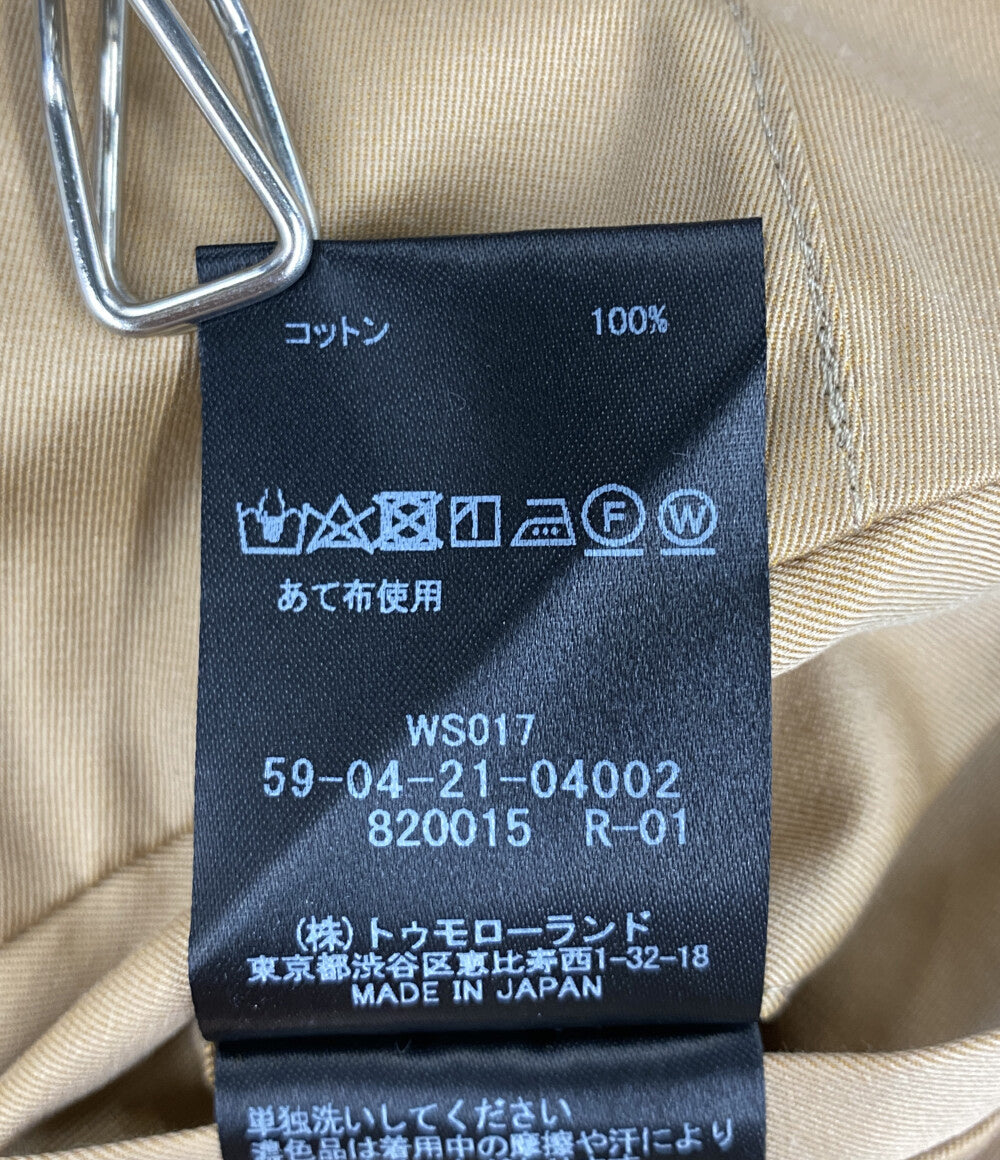 CABaN コットンギャバジン 1タックストレートテーパードパンツ メンズ SIZE L キャバン