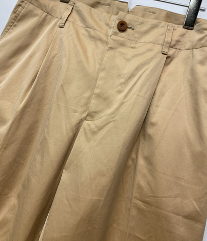 CABaN コットンギャバジン 1タックストレートテーパードパンツ メンズ SIZE L キャバン