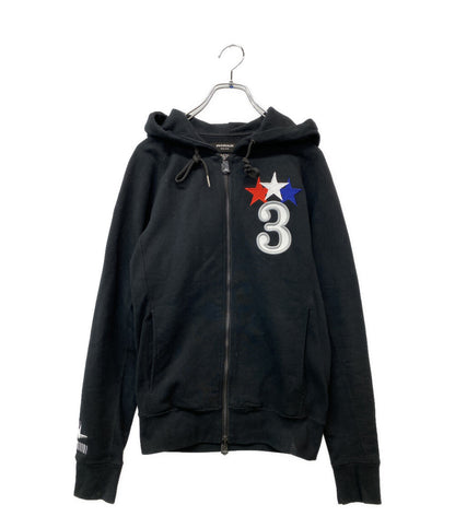 1PIU1UGUALE3 RELAX ジップアップフーディー メンズ SIZE M ウノピゥウノウグァーレトレ リラックス