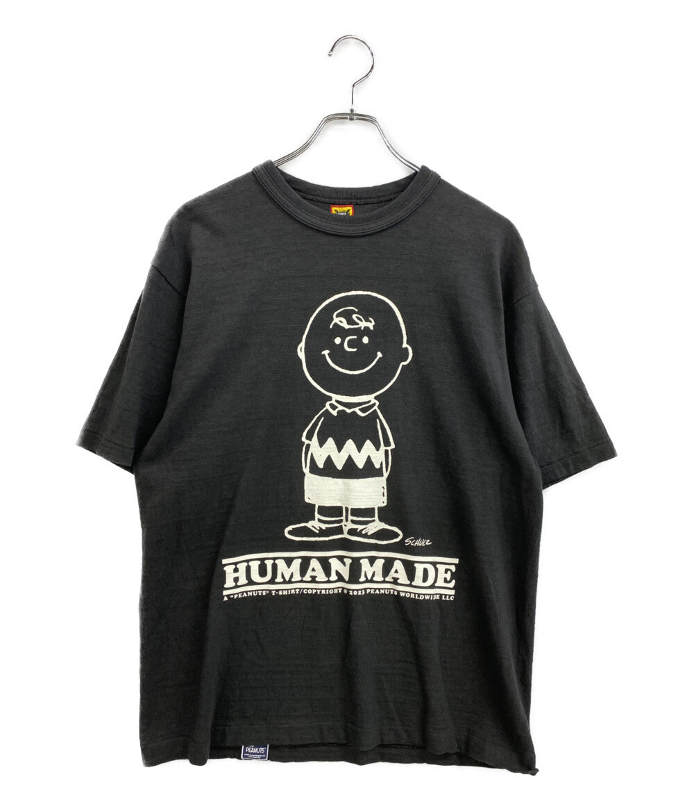 HUMAN MADE 半袖Ｔシャツ BLK チャーリーブラウン コットン メンズ SIZE L ヒューマンメード