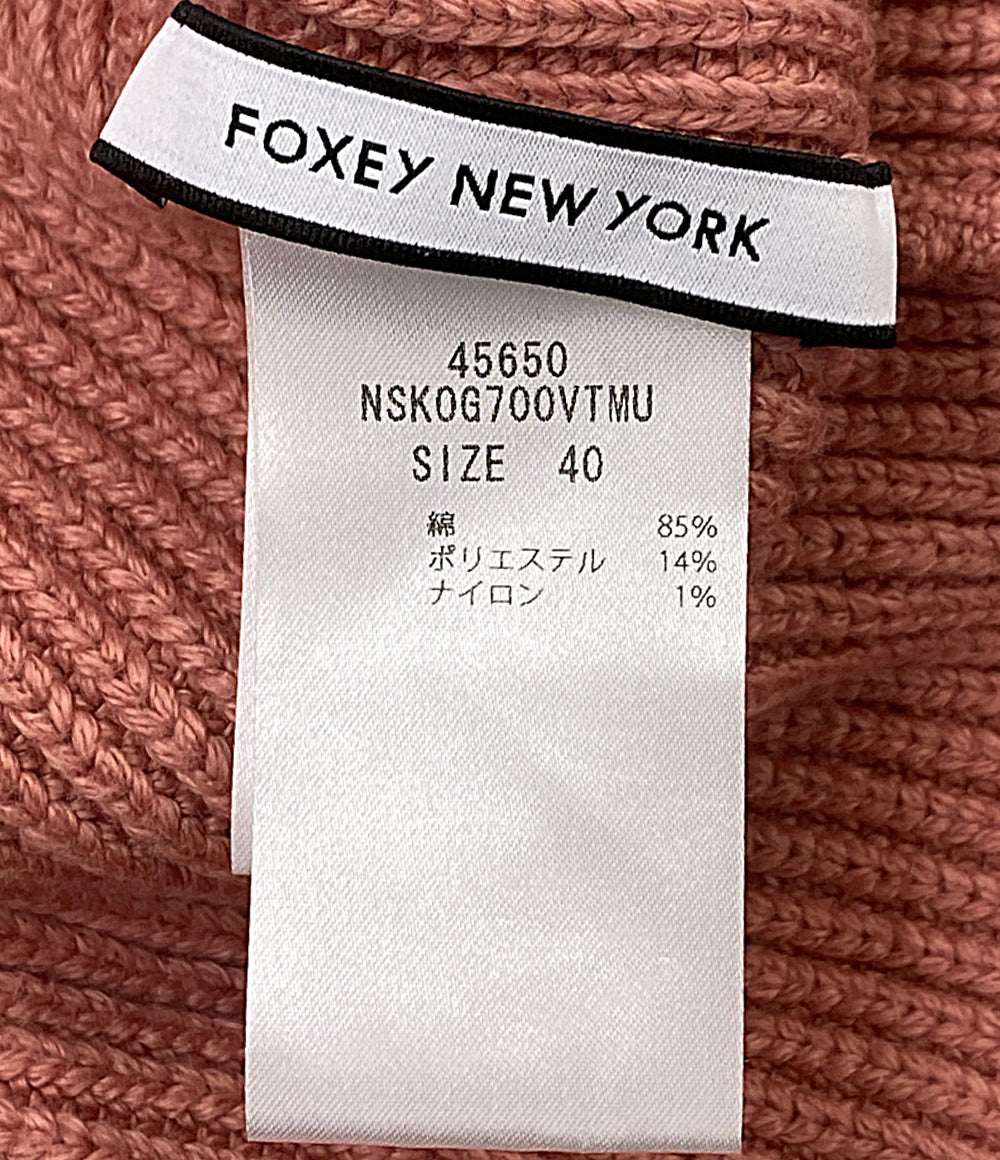 FOXEY NEW YORK カーディガン ニット ピンク Baie NSKOG700VTMU レディース SIZE 40 フォクシー ニューヨーク