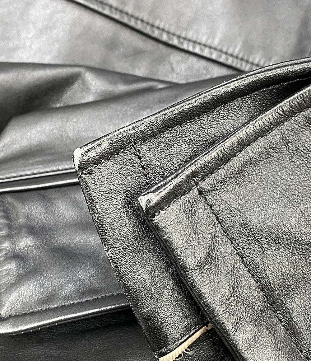 BANANA REPUBLIC レザーカーコート 03Fall ブラック トルコ製 メンズ SIZE M バナナリパブリック