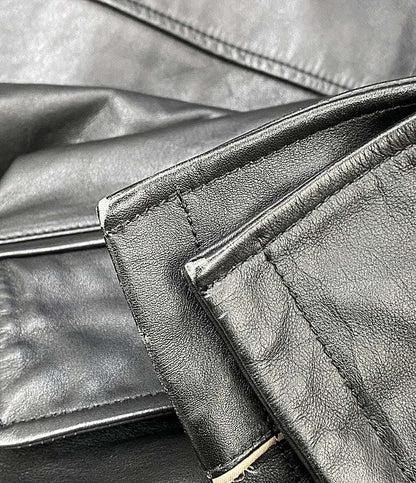 BANANA REPUBLIC レザーカーコート 03Fall ブラック トルコ製 メンズ SIZE M バナナリパブリック