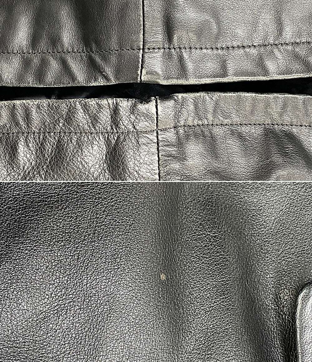 BANANA REPUBLIC レザーカーコート 03Fall ブラック トルコ製 メンズ SIZE M バナナリパブリック