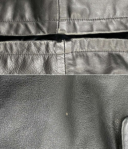 BANANA REPUBLIC レザーカーコート 03Fall ブラック トルコ製 メンズ SIZE M バナナリパブリック