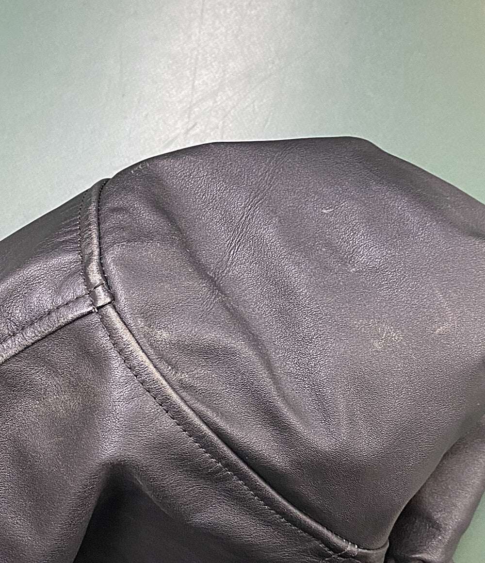 BANANA REPUBLIC レザーカーコート 03Fall ブラック トルコ製 メンズ SIZE M バナナリパブリック
