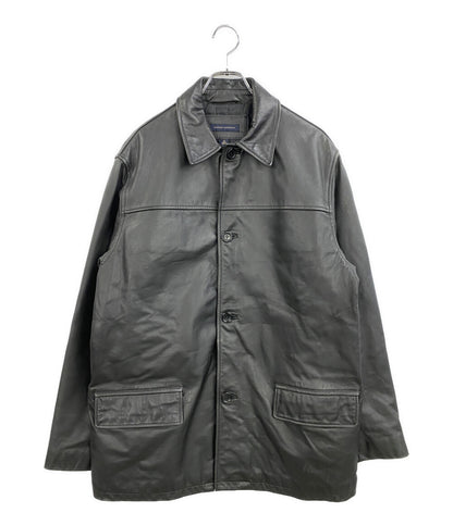 BANANA REPUBLIC レザーカーコート 03Fall ブラック トルコ製 メンズ SIZE M バナナリパブリック
