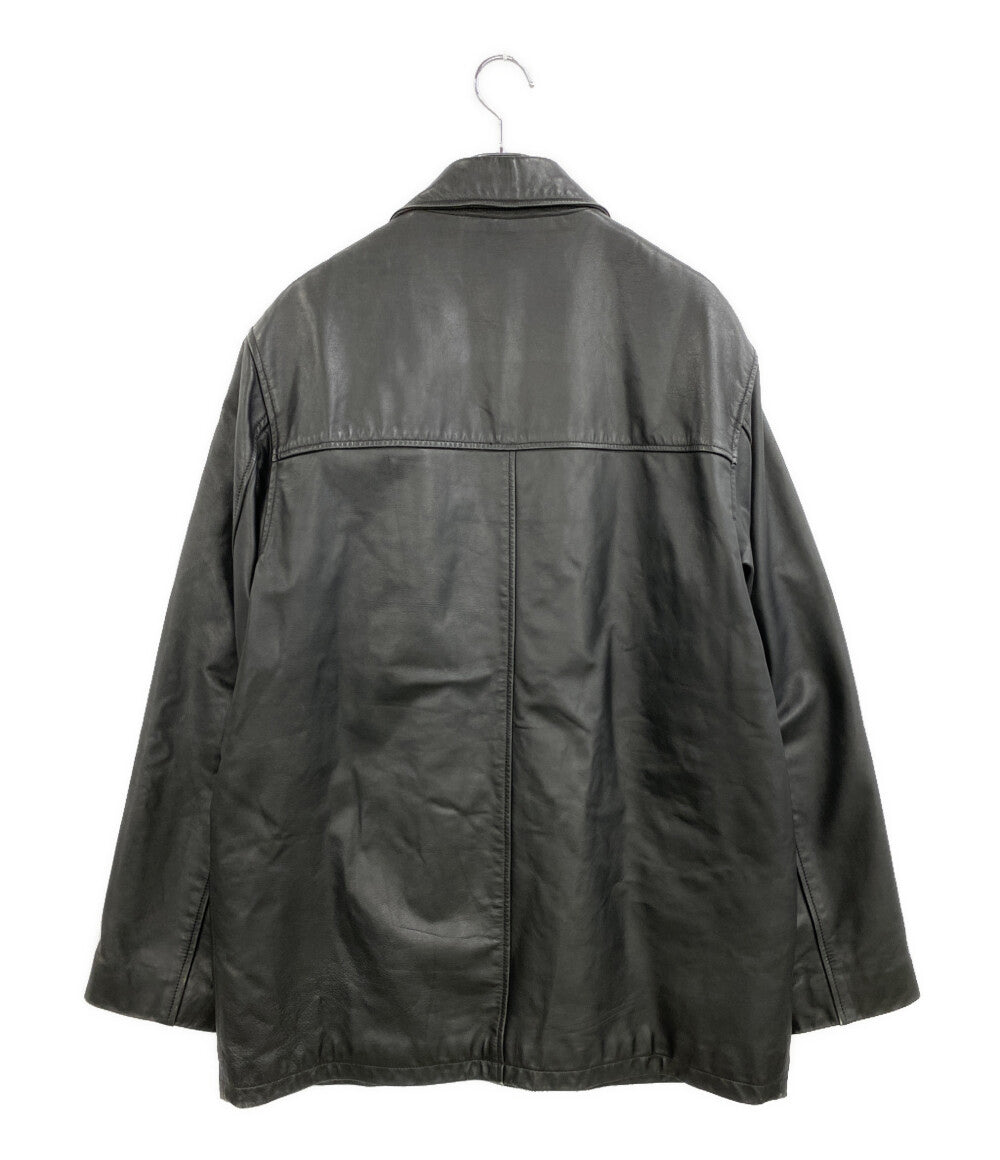 BANANA REPUBLIC レザーカーコート 03Fall ブラック トルコ製 メンズ SIZE M バナナリパブリック