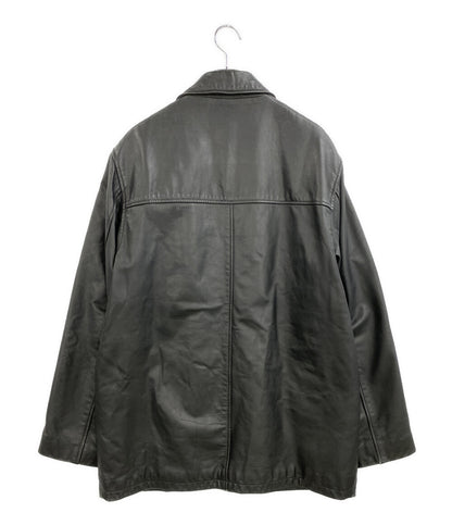 BANANA REPUBLIC レザーカーコート 03Fall ブラック トルコ製 メンズ SIZE M バナナリパブリック
