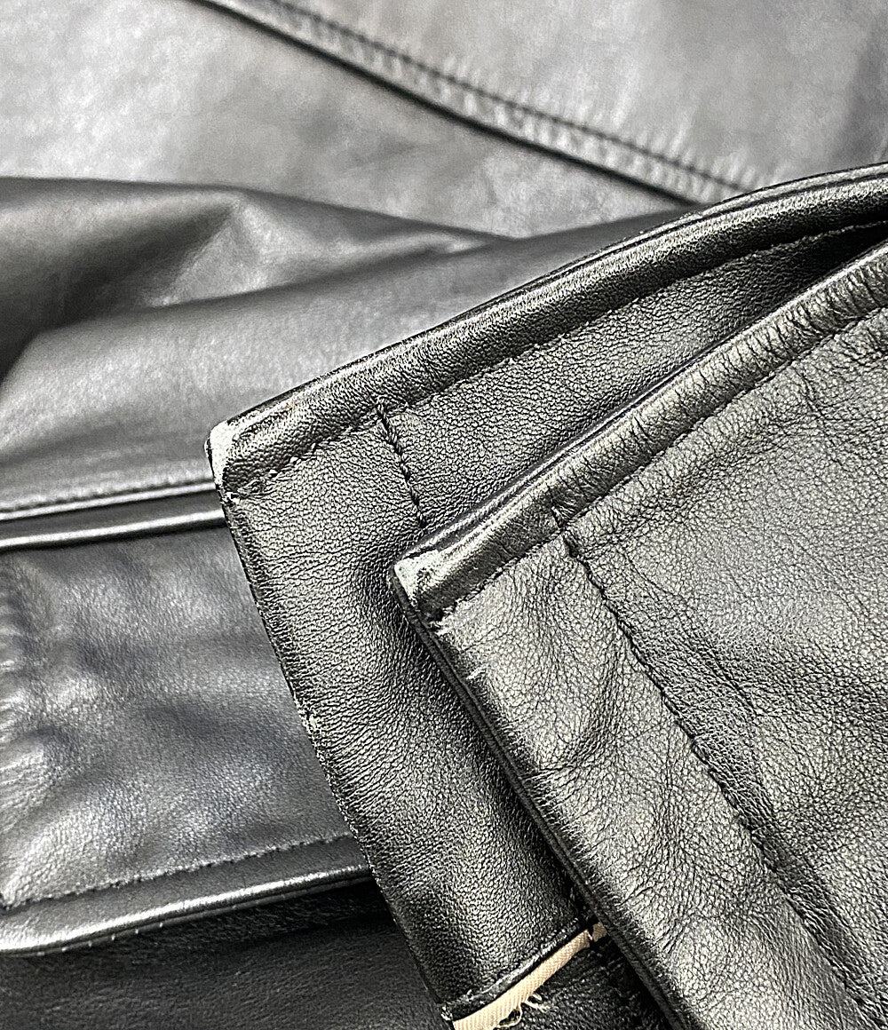 BANANA REPUBLIC レザーカーコート 03Fall ブラック トルコ製 メンズ SIZE M バナナリパブリック