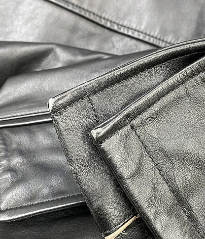BANANA REPUBLIC レザーカーコート 03Fall ブラック トルコ製 メンズ SIZE M バナナリパブリック