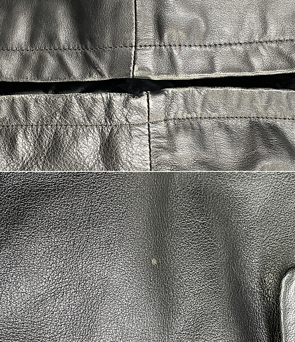 BANANA REPUBLIC レザーカーコート 03Fall ブラック トルコ製 メンズ SIZE M バナナリパブリック