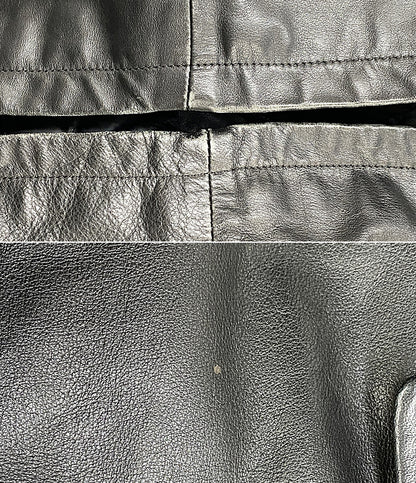 BANANA REPUBLIC レザーカーコート 03Fall ブラック トルコ製 メンズ SIZE M バナナリパブリック