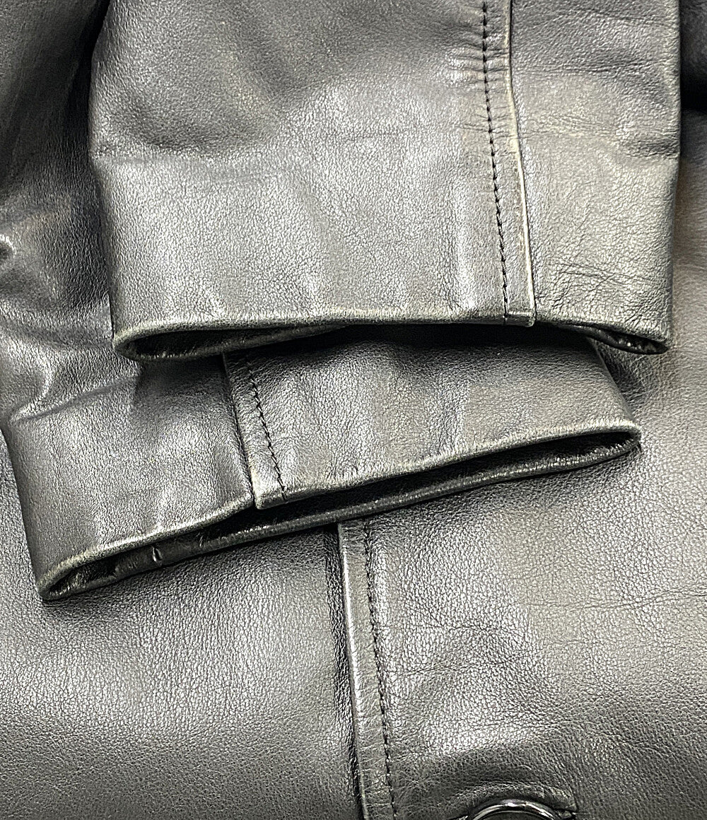 BANANA REPUBLIC レザーカーコート 03Fall ブラック トルコ製 メンズ SIZE M バナナリパブリック