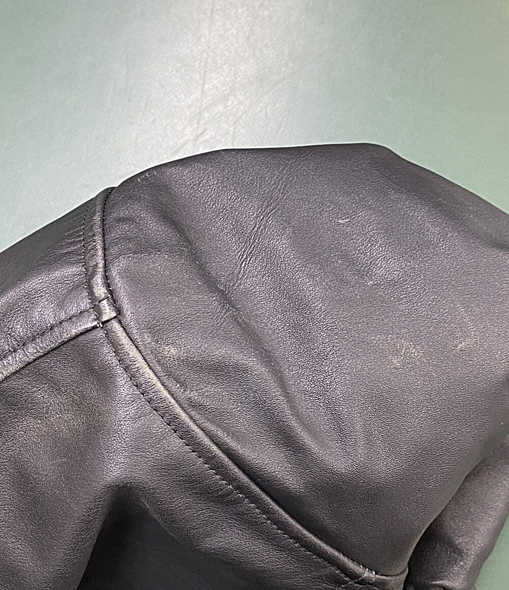 BANANA REPUBLIC レザーカーコート 03Fall ブラック トルコ製 メンズ SIZE M バナナリパブリック