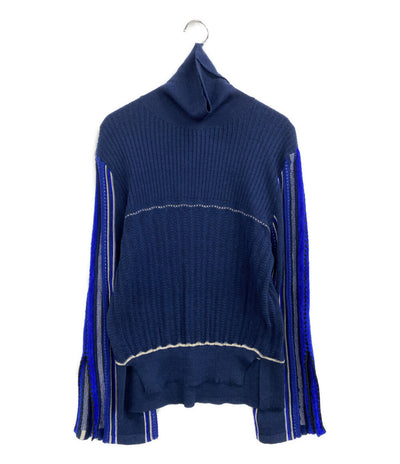 美品 Mame Kurogouchi ニット ストライプ ハマグリニット 19AW MM19AW-KN027 レディース SIZE 2 マメクロゴウチ
