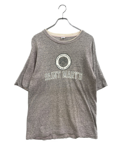 Champion 半袖Ｔシャツ USA製 ダブルリブ ピンクステッチ 80s メンズ SIZE L チャンピオン