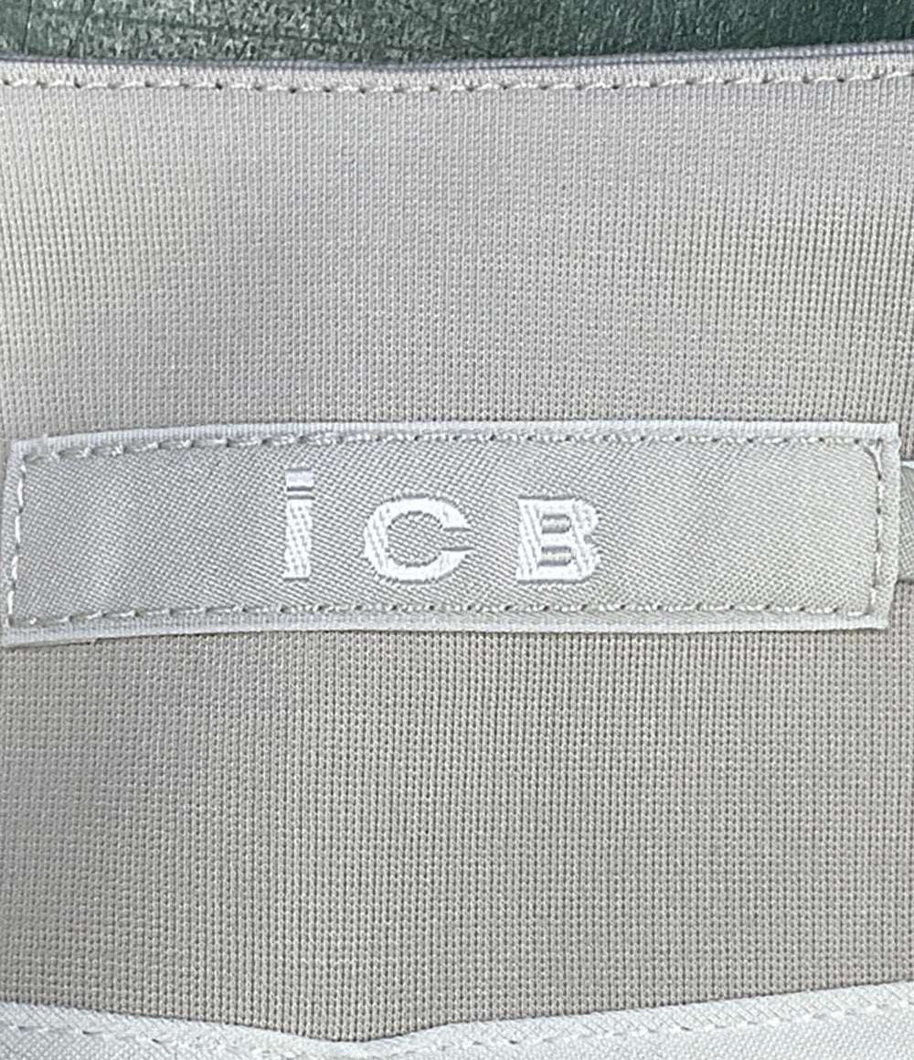 ICB ノーカラージャケット ベージュ レディース SIZE L アイシービー