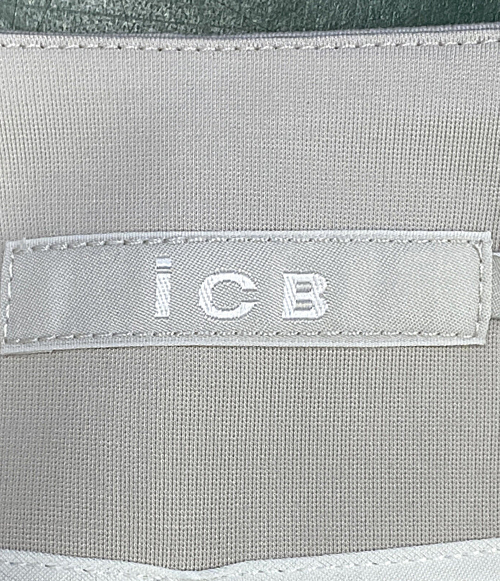 ICB ノーカラージャケット ベージュ レディース SIZE L アイシービー