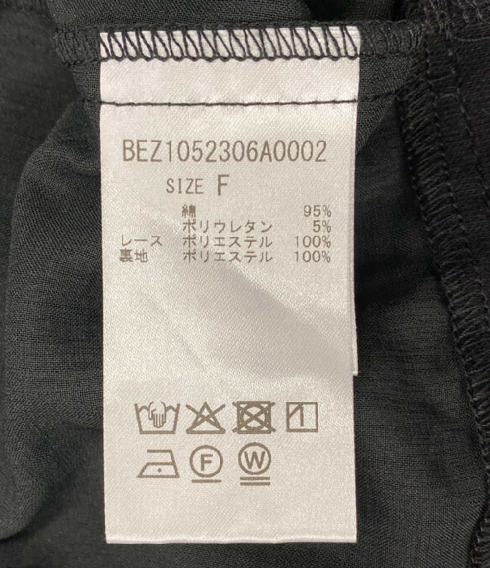 BEARDSLEY 裾レース切替ニット BLACK レディース SIZE F ビアズリー