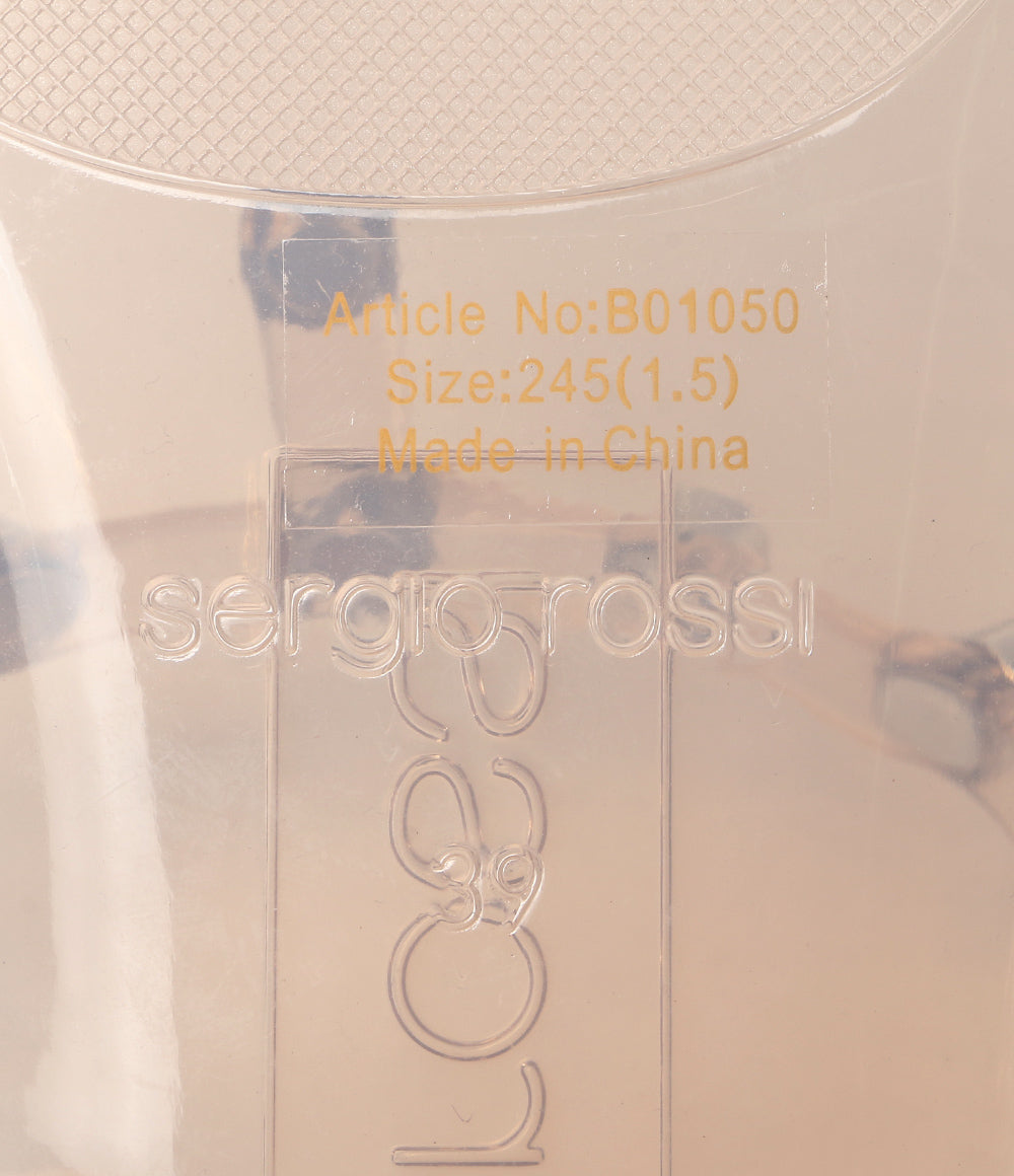 美品 Sergio Rossi サンダル SR JELLY 015 ピンク クリスタル B01050 MFI630 レディース SIZE 24.5cm セルジオロッシ