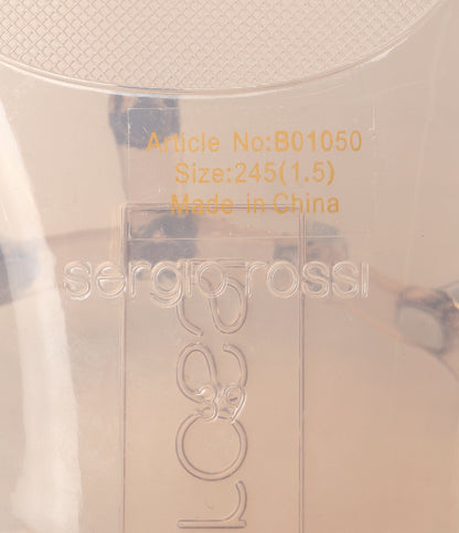 美品 Sergio Rossi サンダル SR JELLY 015 ピンク クリスタル B01050 MFI630 レディース SIZE 24.5cm セルジオロッシ