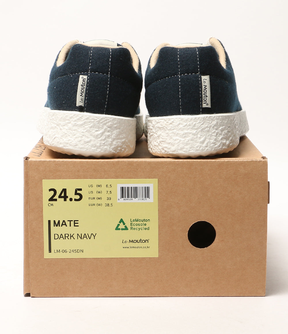 美品 LeMouton ルムトン スニーカー ダークネイビー レディース SIZE 24.5cm