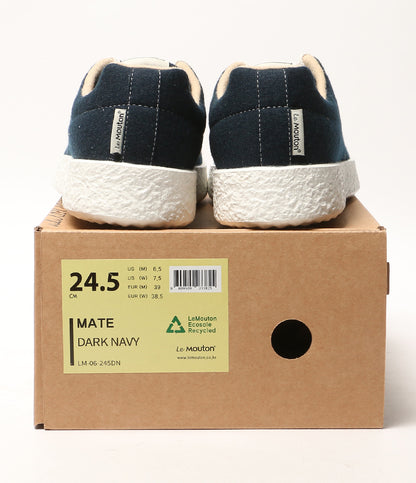 美品 LeMouton ルムトン スニーカー ダークネイビー レディース SIZE 24.5cm
