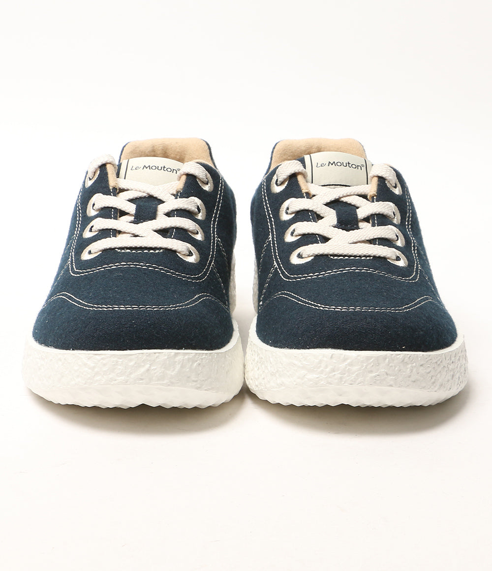 美品 LeMouton ルムトン スニーカー ダークネイビー レディース SIZE 24.5cm