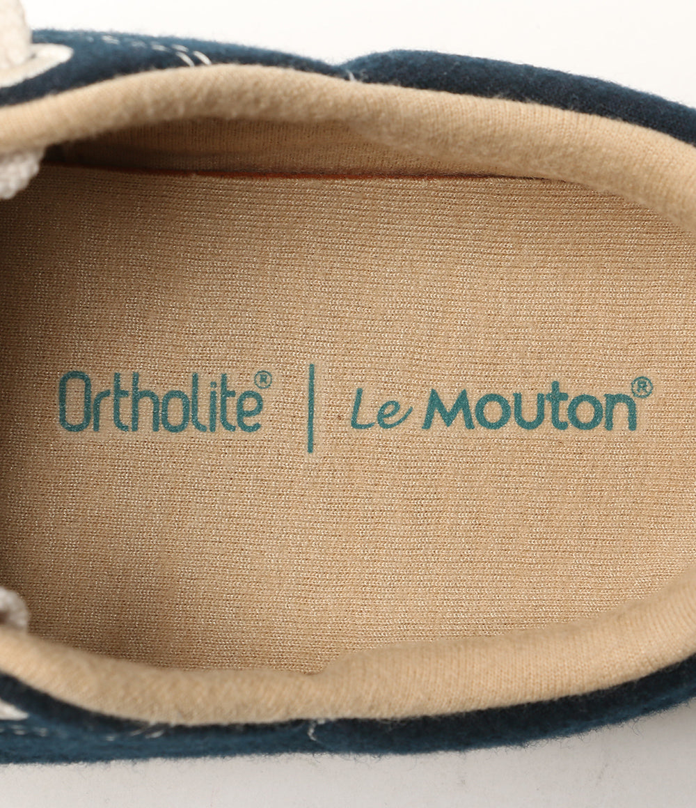 美品 LeMouton ルムトン スニーカー ダークネイビー レディース SIZE 24.5cm
