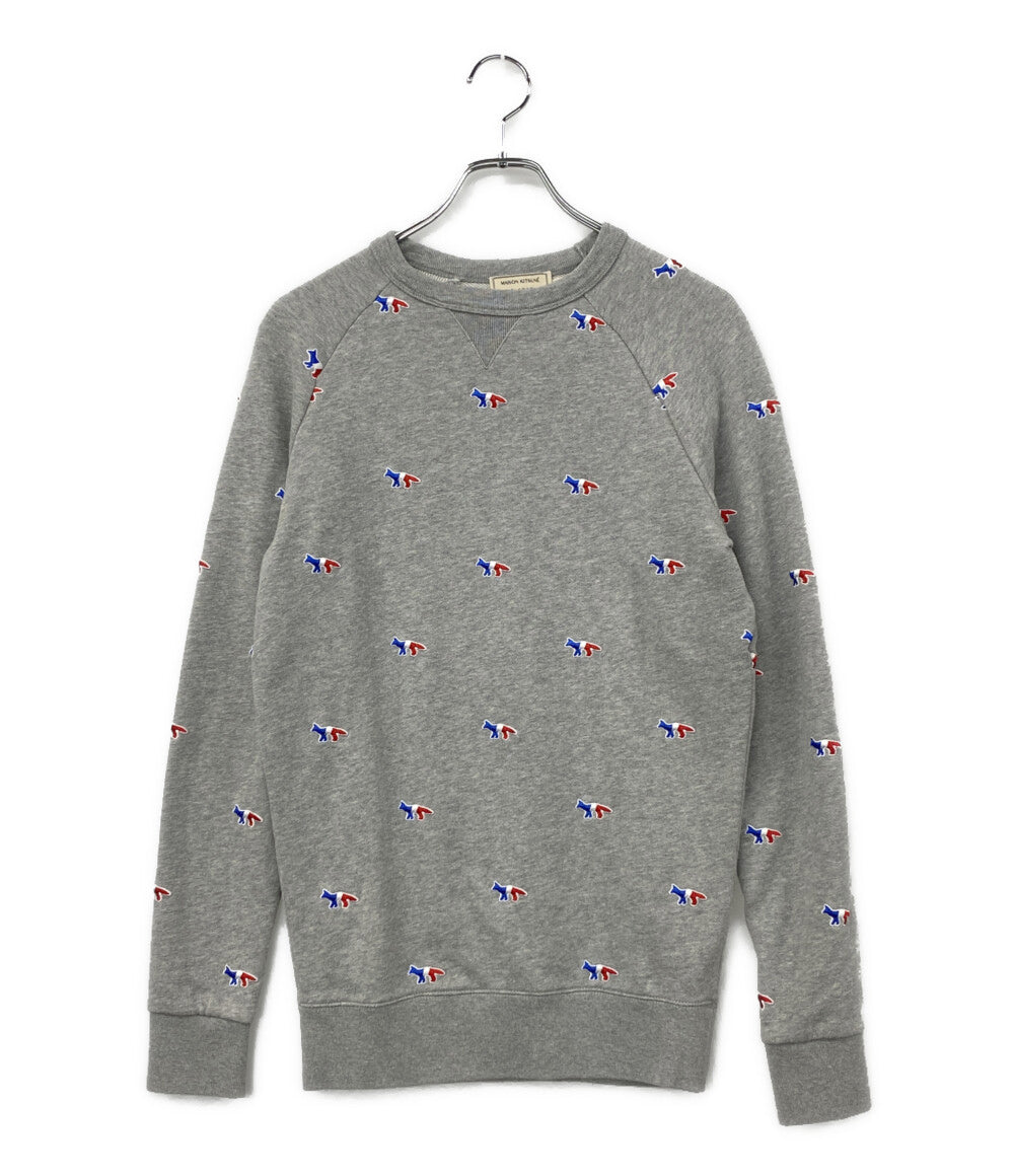 MAISON KITSUNE スウェットシャツ トリコロール フォックス刺繍 メンズ SIZE XXS メゾンキツネ