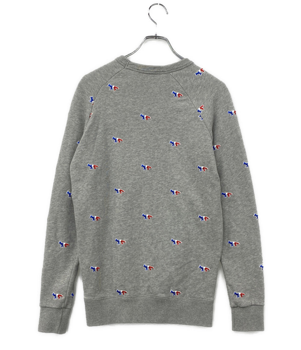 MAISON KITSUNE スウェットシャツ トリコロール フォックス刺繍 メンズ SIZE XXS メゾンキツネ