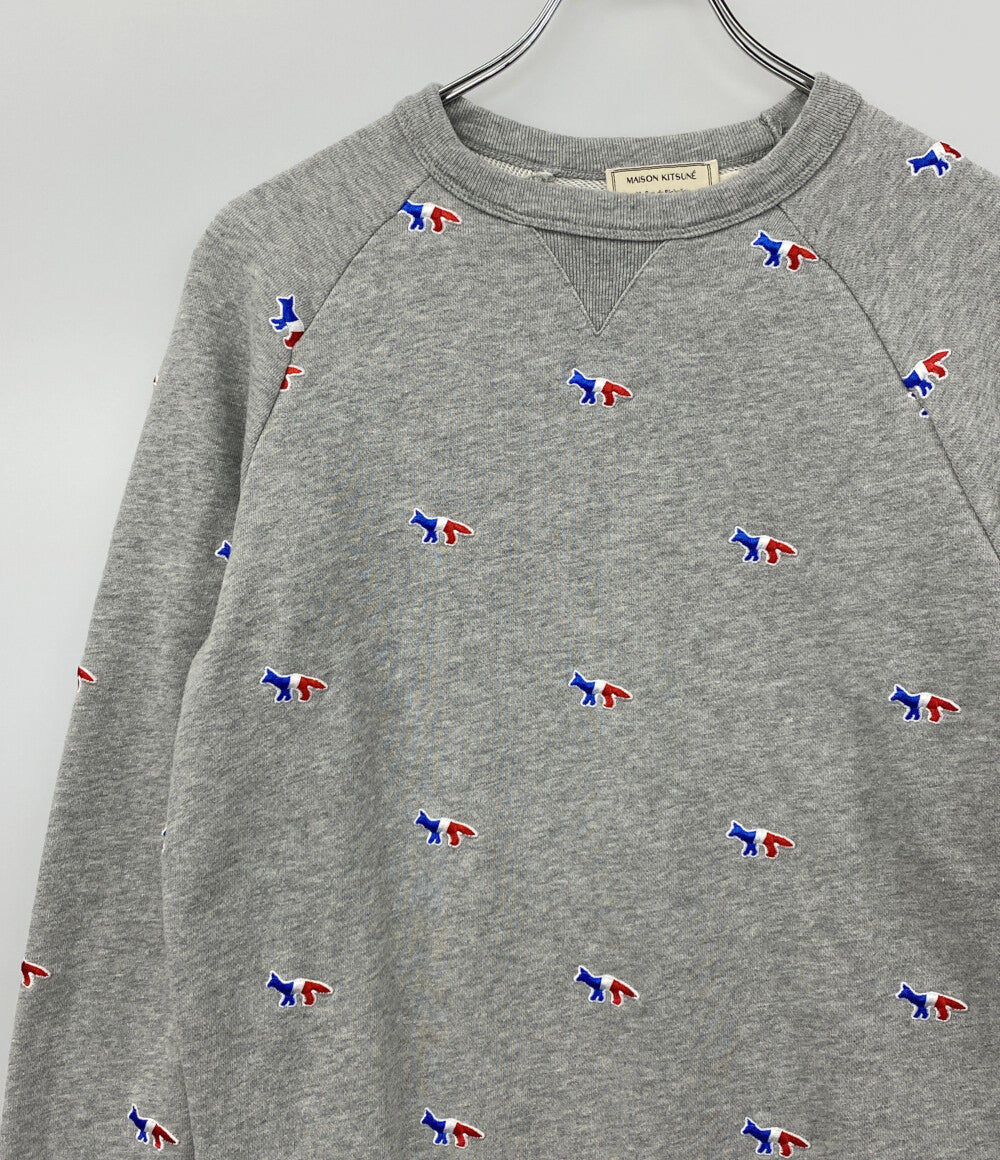 MAISON KITSUNE スウェットシャツ トリコロール フォックス刺繍 メンズ SIZE XXS メゾンキツネ