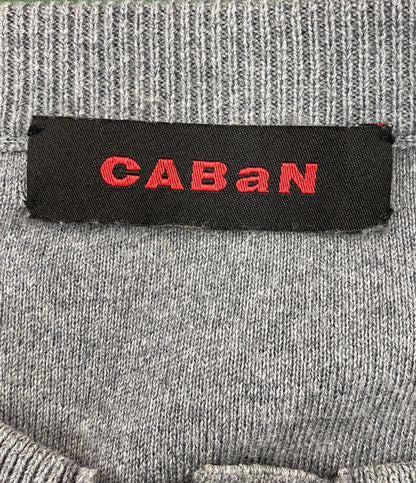 CABaN 長袖カーディガン グレー カシミア混 丸首 39-02-01-02002 レディース SIZE XS キャバン
