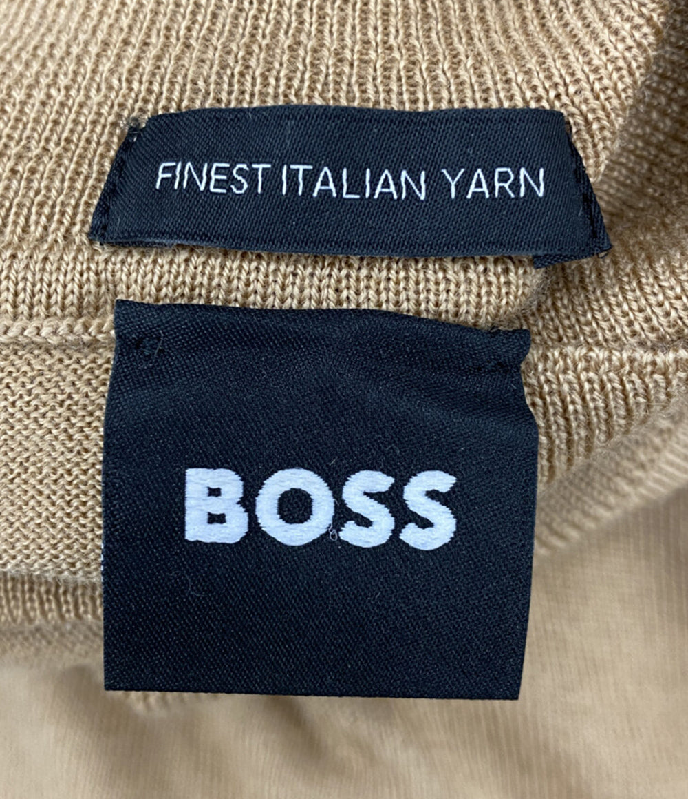 HUGO BOSS タートルネックニット ベージュ メンズ SIZE S ヒューゴボス