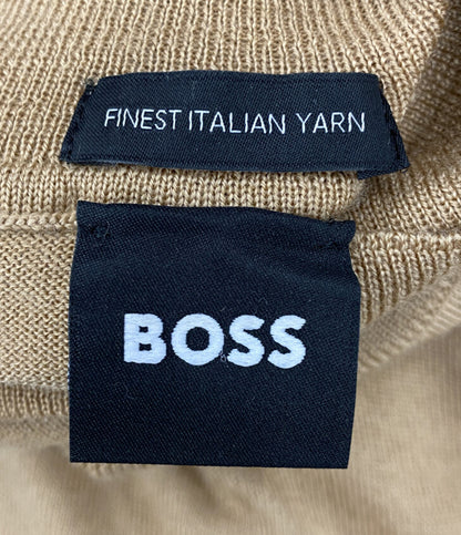 HUGO BOSS タートルネックニット ベージュ メンズ SIZE S ヒューゴボス