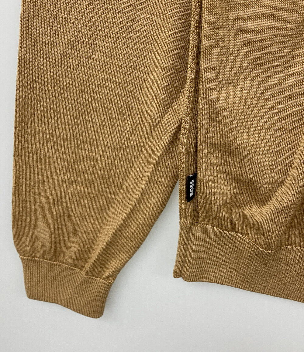HUGO BOSS タートルネックニット ベージュ メンズ SIZE S ヒューゴボス