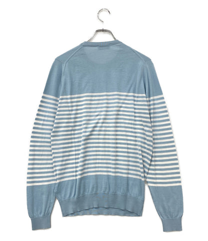 JOHN SMEDLEY 長袖ニット ボーダー シーアイランドコットン メンズ SIZE M ジョンスメドレー