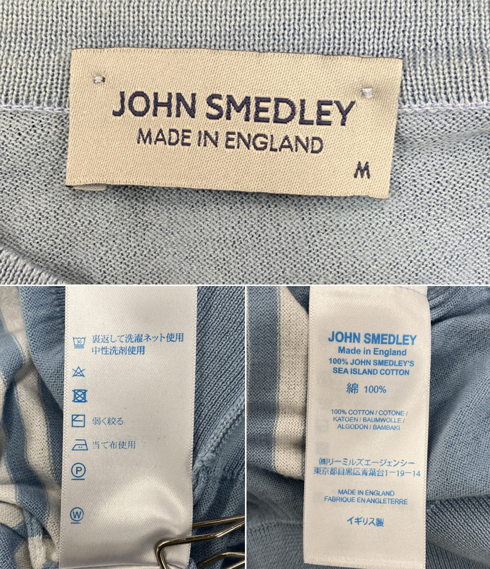 JOHN SMEDLEY 長袖ニット ボーダー シーアイランドコットン メンズ SIZE M ジョンスメドレー