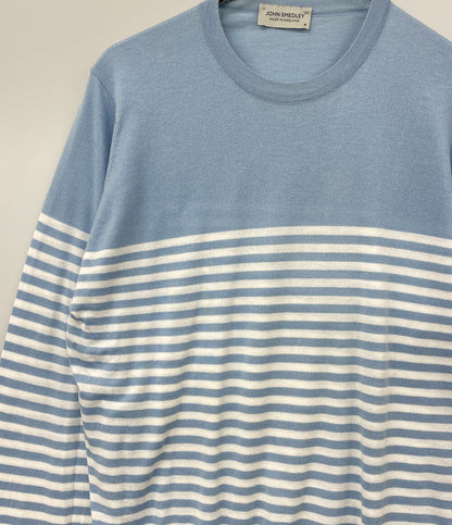 JOHN SMEDLEY 長袖ニット ボーダー シーアイランドコットン メンズ SIZE M ジョンスメドレー